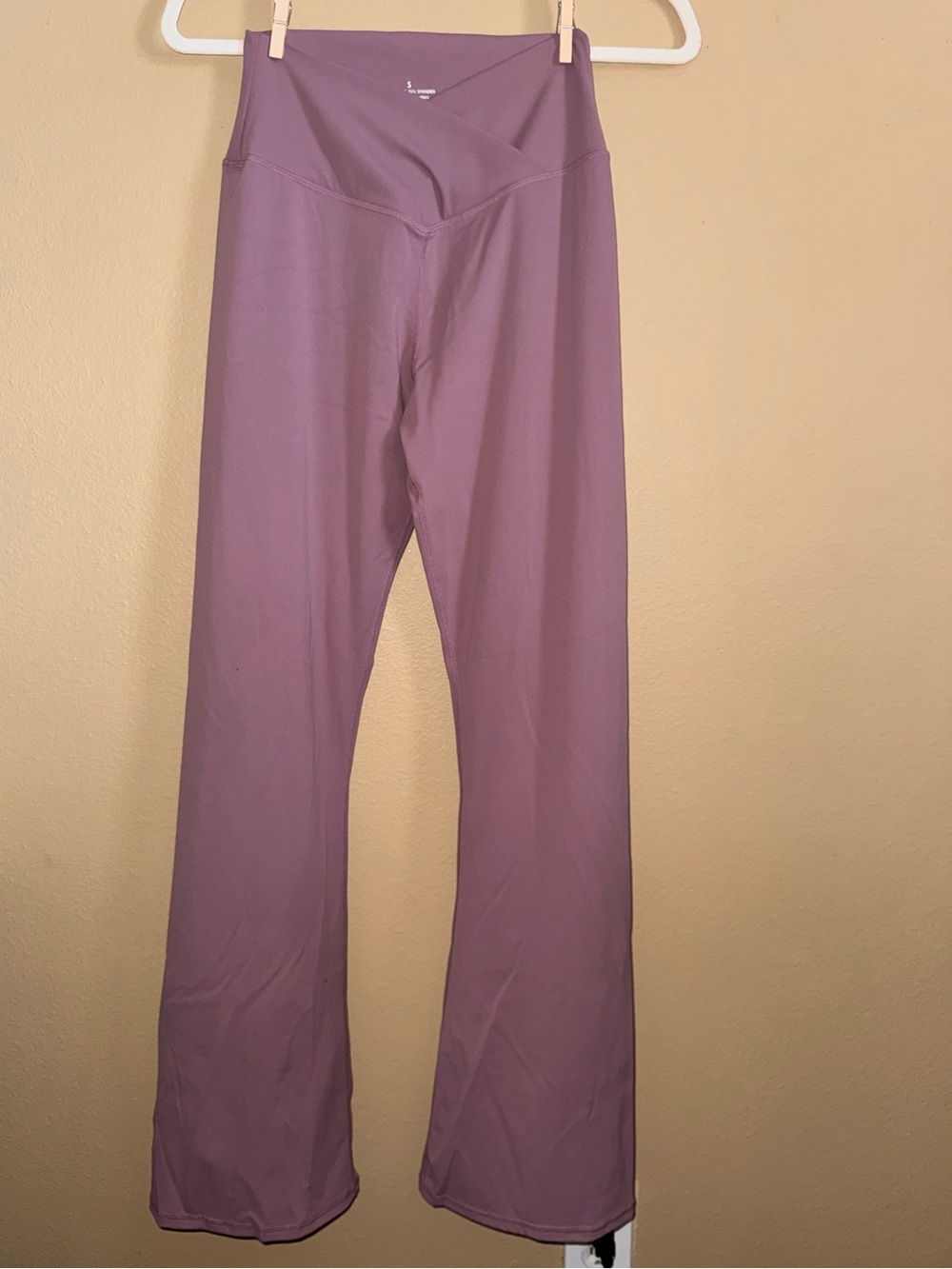 Mauve High Waisted Flare Yoga Pants Size Small Buttery Soft Workout Leggings